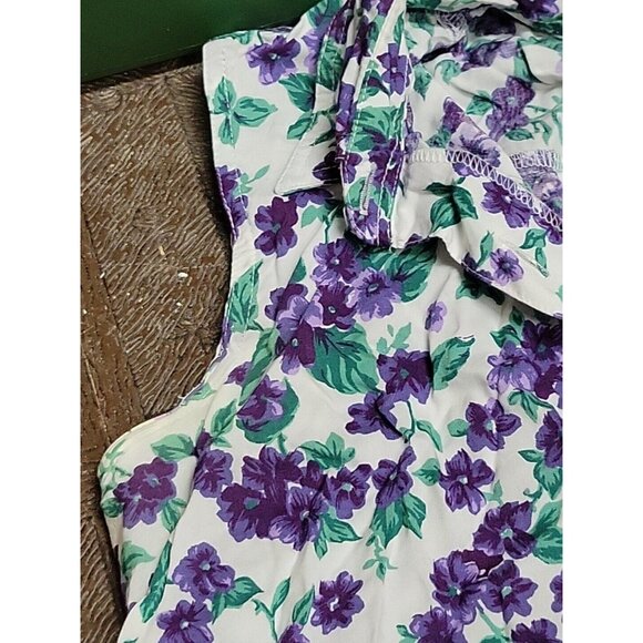 Separate Issue Buttondown Sleeveless Blouse 18W Pocket Back Yoke Shirtail Violet - Picture 2 of 9